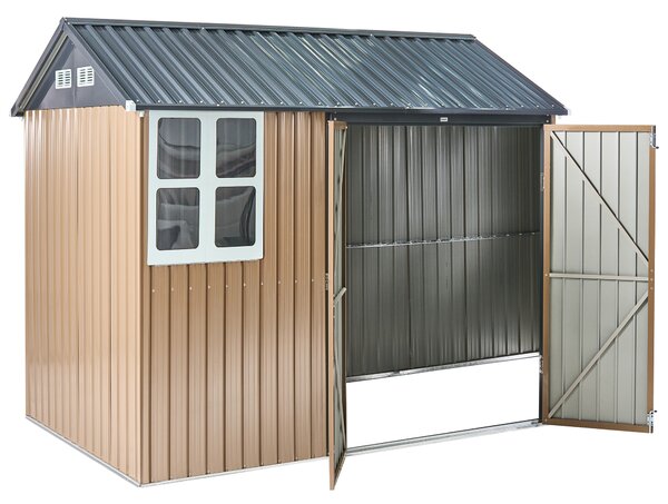Zahradní kůlna NOCCIANO 248 cm 161 cm Hnědá