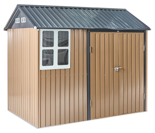 Zahradní kůlna NOCCIANO 248 cm 161 cm Hnědá
