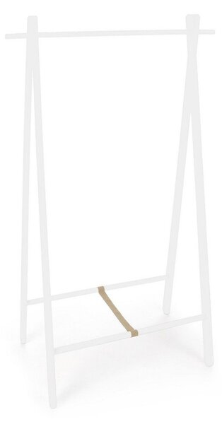 Bílý stojan na oblečení z březového dřeva 91x151x50 cm Daiki – Yes Everyday