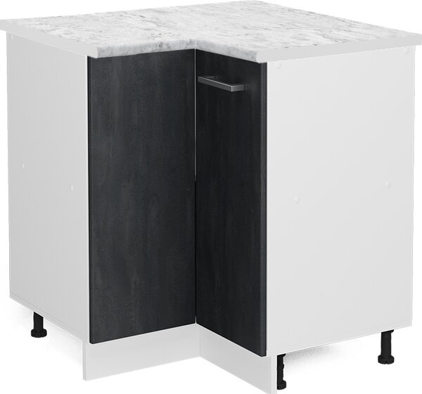 Rohová skříňka Vicco R-Line Černý beton 75.6 cm PD Mramor, Model 47634