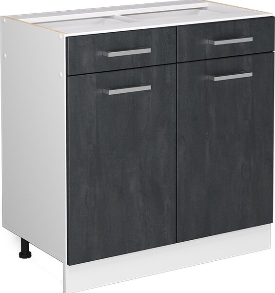 Spodní skříňka kuchyňské linky Vicco R-Line Černý beton 80 cm bez pracovní desky, Model 47626