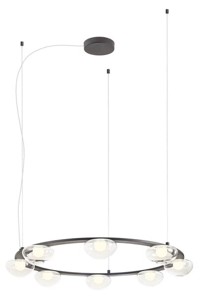 Černý LED lustr nad stůl Redo SINCLAIR 01-3250/80 cm