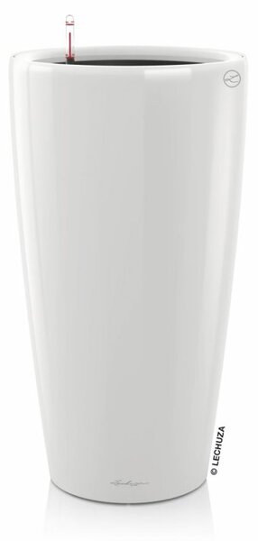 Samozavlažovací květináč Rondo Premium 32 cm, bílá