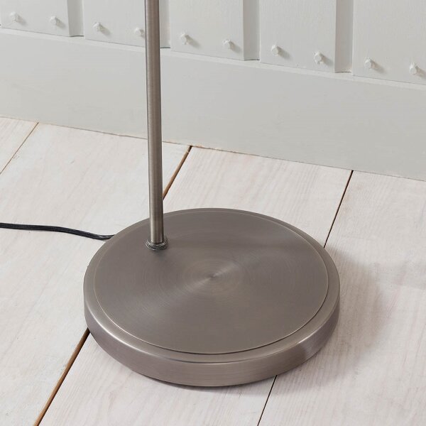 Endon 91741 - Stojací lampa HANSEN 1xE27/40W/230V matný chrom