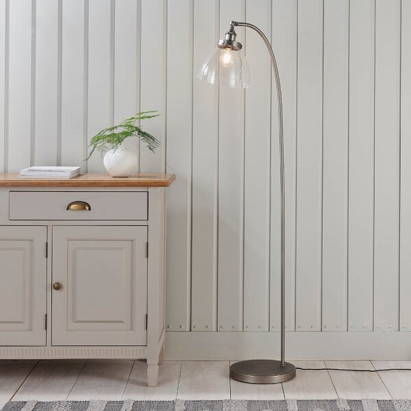 Endon 91741 - Stojací lampa HANSEN 1xE27/40W/230V matný chrom