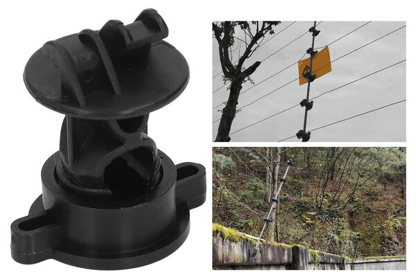 Hek Ring Post izolátor - 100 kusů - černý - pro elektrické ploty