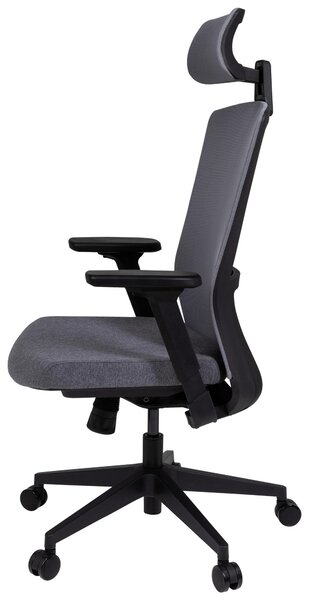 OTOČNÁ ŽIDLE, síťovina, plochá tkanina, šedá, černá MID.YOU - Online Only kancelářské židle, Online Only