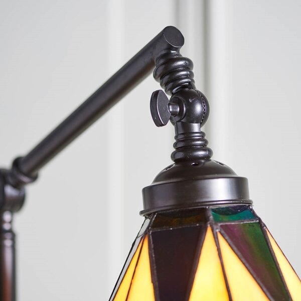 Endon 74355 - Stojací lampa Tiffany DARK STAR 1xE14/40W/230V