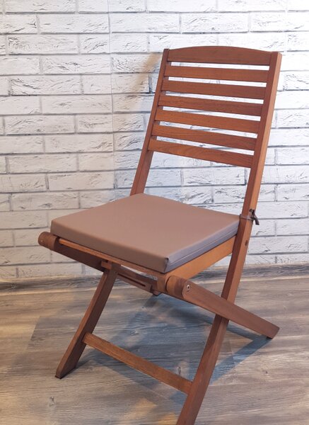 Zahradní sedák na židli GARDEN kávová 40x40 cm (cena za 1 kus) Mybesthome