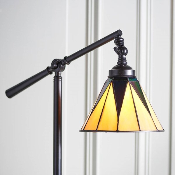 Endon 74355 - Stojací lampa Tiffany DARK STAR 1xE14/40W/230V