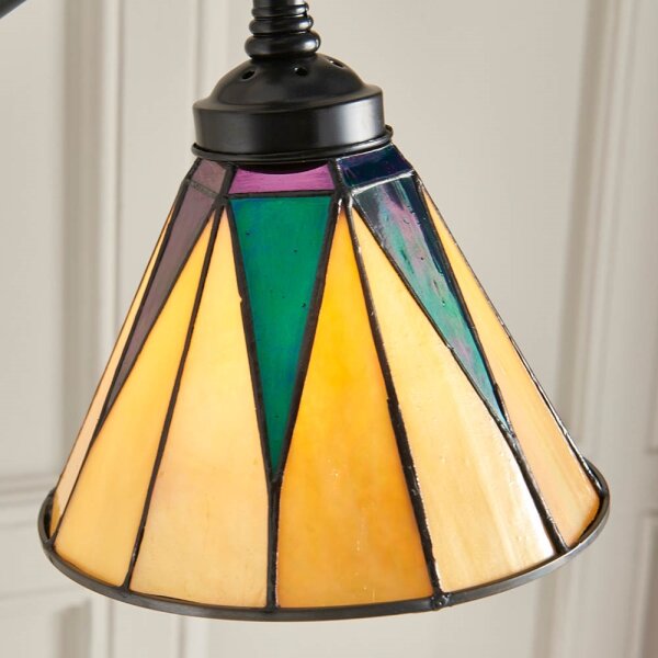 Endon 74355 - Stojací lampa Tiffany DARK STAR 1xE14/40W/230V