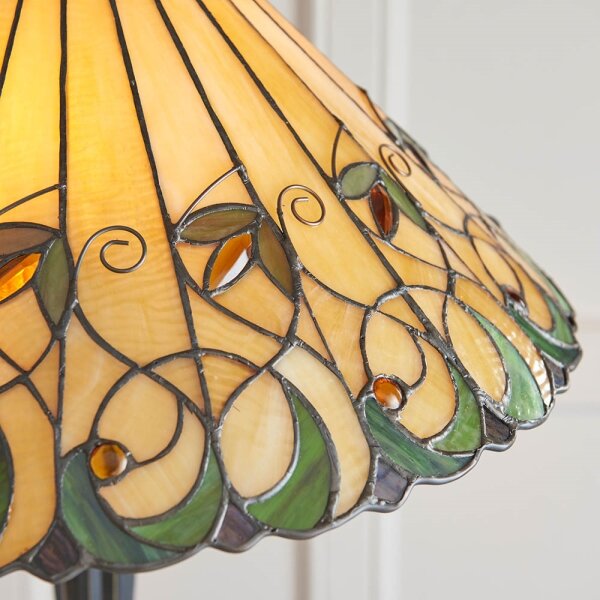 Endon 64192 - Stojací lampa Tiffany JAMELIA 2xE27/60W/230V pr. 50 cm