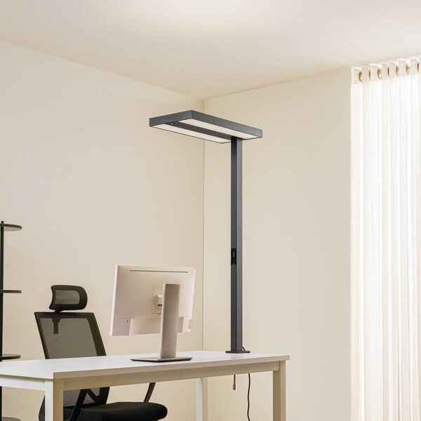 Arcchio LED kancelářská svítidla Logan černá, stmívatelné, senzor, stmívatelný, Černá, Pracovna / kancelář, Hliník, Moderní