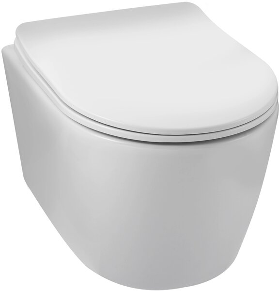 Balneo Luxa wc mísa se sedátkem s pomalým sklápěním závěsná bez splachovacího kruhu bílá G0101010101-1