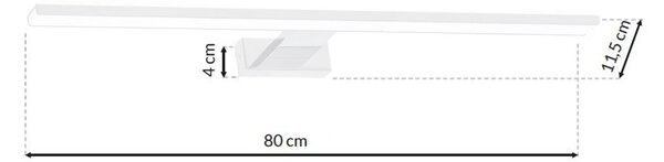 Nástěnné LED svítidlo Shine1, 1x LED 15w, 4000k, (80 cm), w