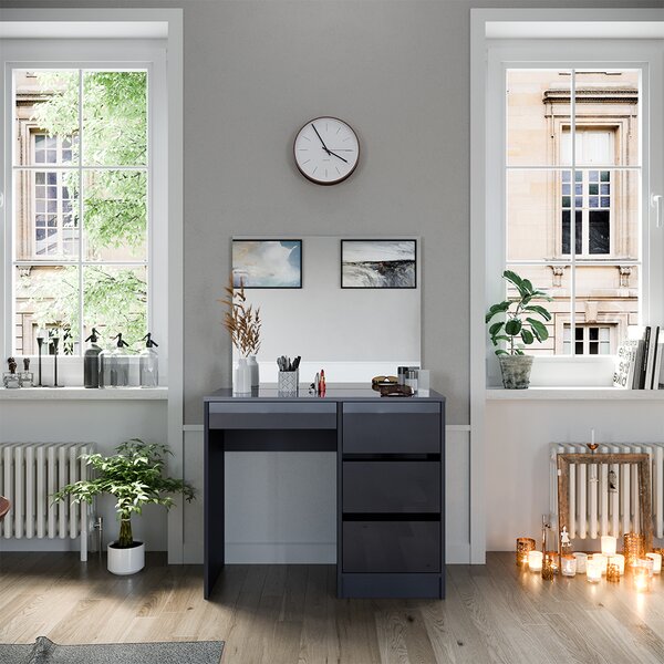 Toaletní stolek Vicco Sherry Antracit 90 cm se zrcadlem, Model 40838