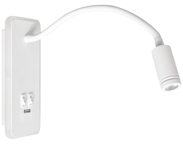 Nástěnné LED svítidlo Base, 1x LED 8+2w, 4000k, w, vypínač