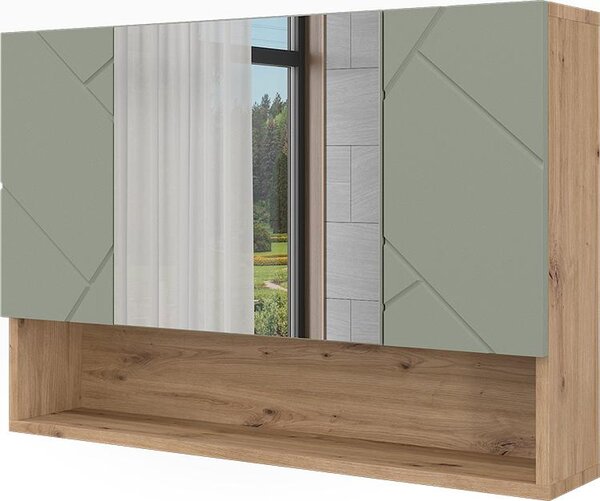 Koupelnová zrcadlová skříňka Vicco Irma Šalvějově zelená 80.1 x 55 cm, Model 59035