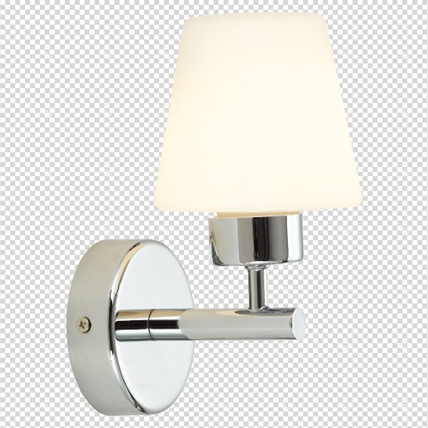 Nástěnné svítidlo Lee, 1x bílé skleněné stínítko, ch