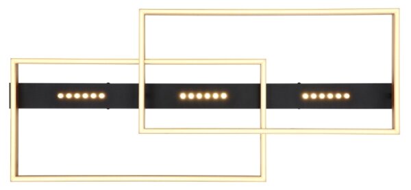 Globo 48461-54 - LED Stropní svítidlo LUFFY LED/54W/230V černá/zlatá