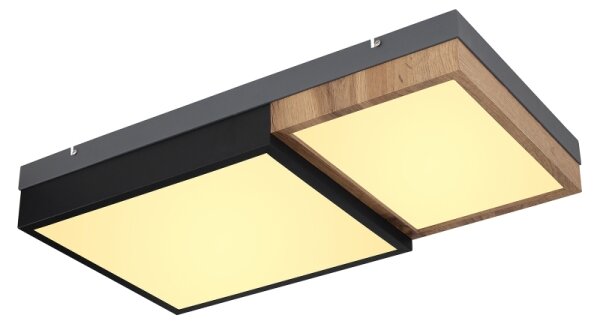 Globo 67286-30 - LED Stropní svítidlo GUNDI LED/30W/230V hnědá/černá