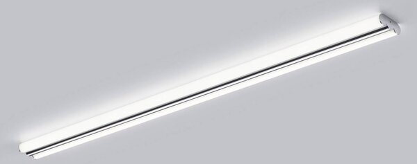 Helestra LED zrcadlová lampa LOOM, délka 120 cm, chrom, IP44, Chrom / stříbro, Koupelna, kov