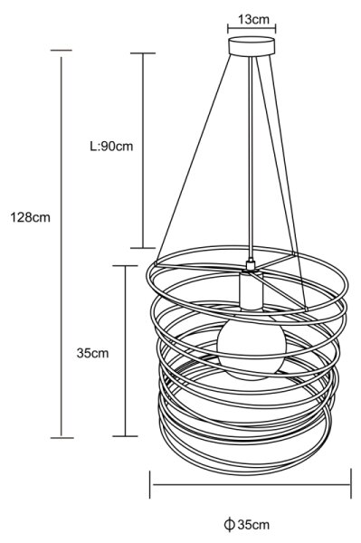 Globo 15640H - Lustr na lanku TILLY 1xE27/60W/230V černá