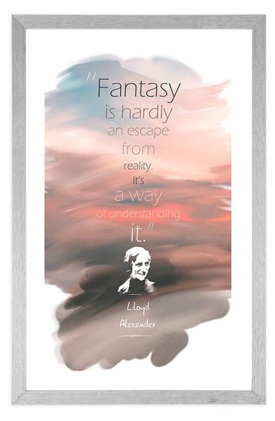 Plakát s paspartou citát o fantazii - Lloyd Alexander
