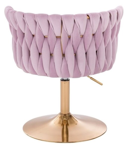 LuxuryForm DESIGN Židle LYON VELUR na zlatém talíři - levandule