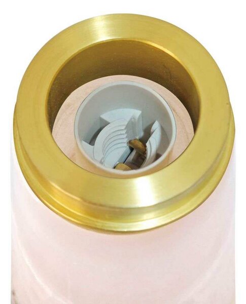 DFTP by Nordlux Stolní lampa Glossy, růžová/bílá, výška 24 cm, mramor/sklo, Fialová / růžová / barva růže, Obývací pokoj / jídelna, Kámen, Skandinávský