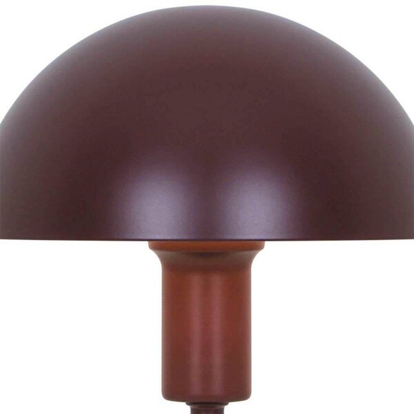 Nordlux Stolní lampa Ellen mini, vínová, výška 25 cm, kov, Červená, Obývací pokoj / jídelna, kov, Skandinávský