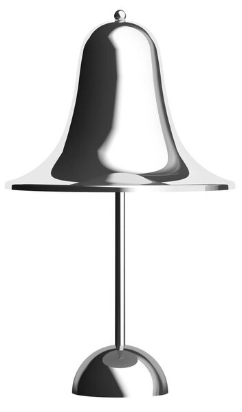Verpan VERPAN LED stolní lampa Pantop, chrom, výška 30 cm, IP44, stmívatelný, Chrom / stříbro, Obývací pokoj / jídelna, Plast, Design