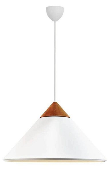 DFTP by Nordlux Závěsné světlo Kinto, bílé, Ø 40 cm, kov, stmívatelný, Bílá / opál, Obývací pokoj / jídelna, kov, Skandinávský