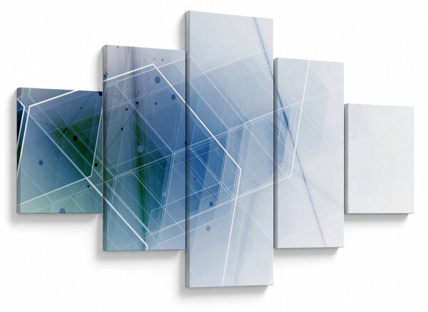 Obraz - Geometrické útvary (125x70 cm)