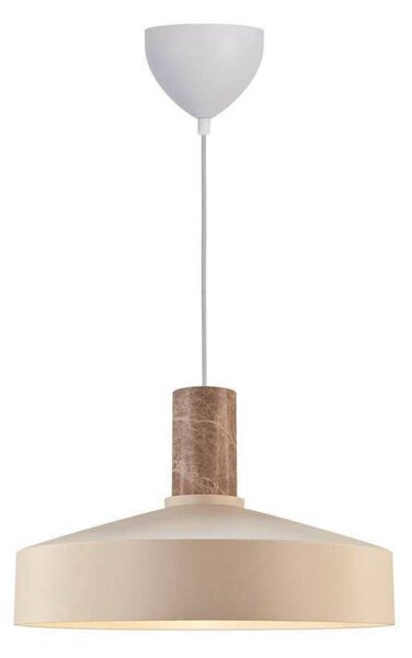 Nordlux Závěsné světlo Elvas, béžové, Ø 37 cm, kov/mramor, stmívatelný, Krémová / jantar, Obývací pokoj / jídelna, kov, Skandinávský
