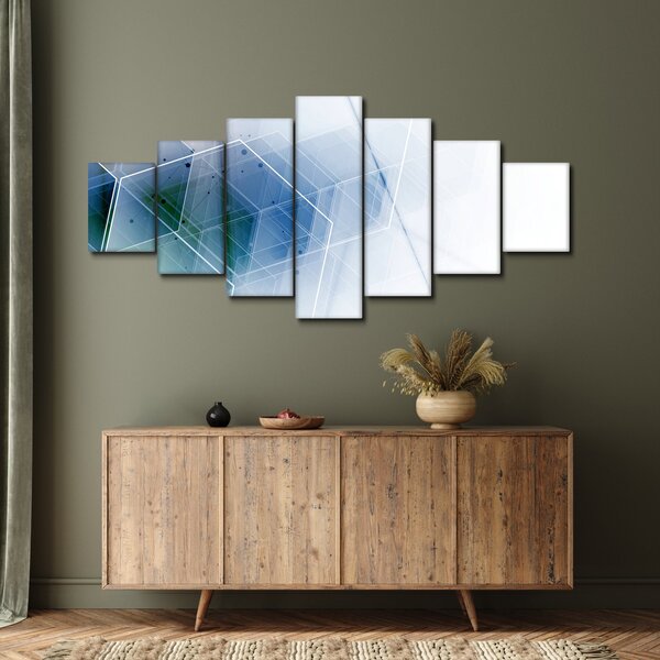 Obraz - Geometrické útvary (210x100 cm)