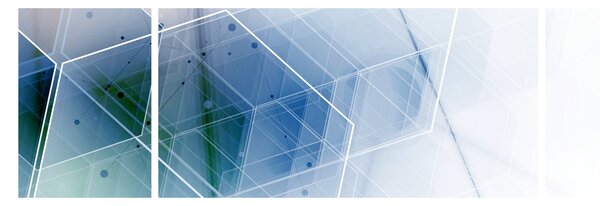 Obraz - Geometrické útvary (170x50 cm)
