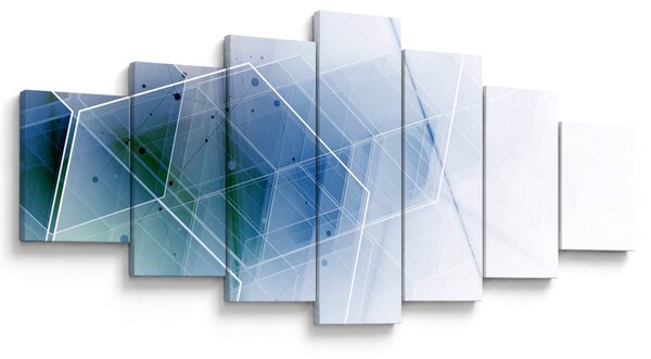 Obraz - Geometrické útvary (210x100 cm)