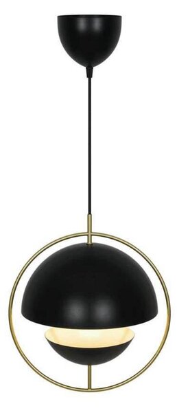 Nordlux Závěsné světlo Tavia, černé, Ø 33 cm, kov, stmívatelný, Černá, Obývací pokoj / jídelna, kov, Skandinávský
