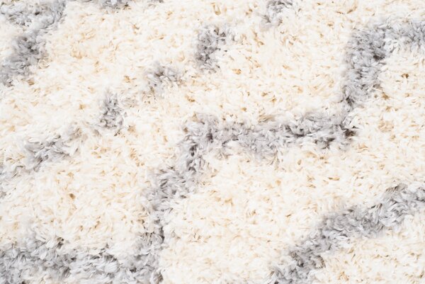 Makro Abra Kusový koberec Shaggy AZTEC FN28A Krémový Rozměr: 60x100 cm