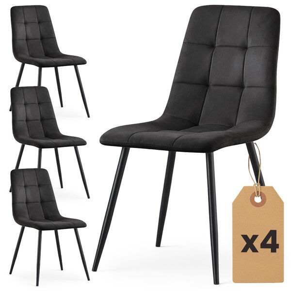 Set 4 ks jídelních židlí Nairobi (černá). Akce -10%