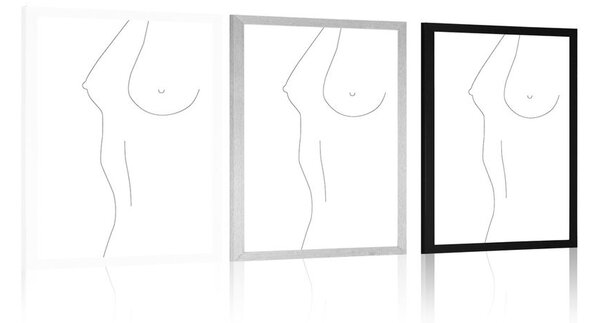 Plakát minimalistická silueta ženského těla