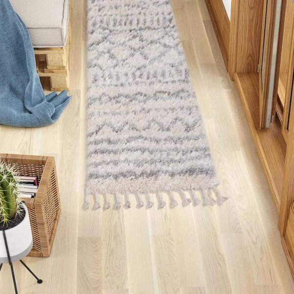 Makro Abra Kusový koberec Shaggy AZTEC FN28A Krémový Rozměr: 60x100 cm