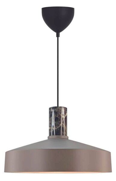 Nordlux Závěsné světlo Elvas, světle hnědé, Ø 37 cm, kov/mramor, stmívatelný, Hnědá / rez, Obývací pokoj / jídelna, kov, Skandinávský