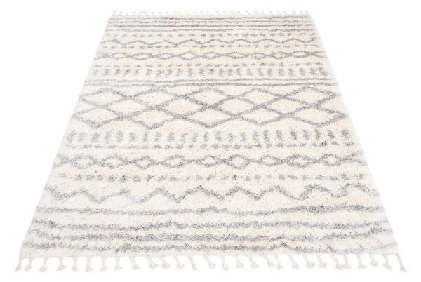 Makro Abra Kusový koberec Shaggy AZTEC FN28A Krémový Rozměr: 60x100 cm