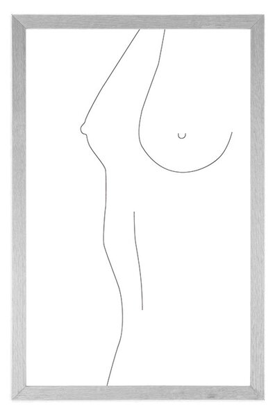 Plakát minimalistická silueta ženského těla