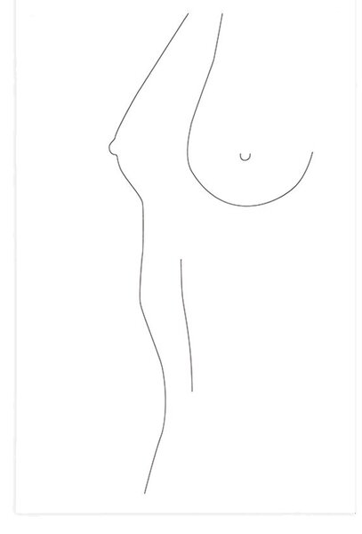 Plakát minimalistická silueta ženského těla