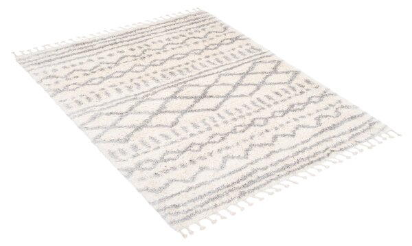 Makro Abra Kusový koberec Shaggy AZTEC FN28A Krémový Rozměr: 60x100 cm