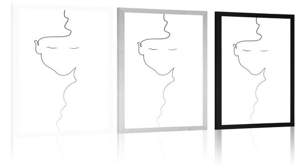 Plakát žena v minimalistickém provedení