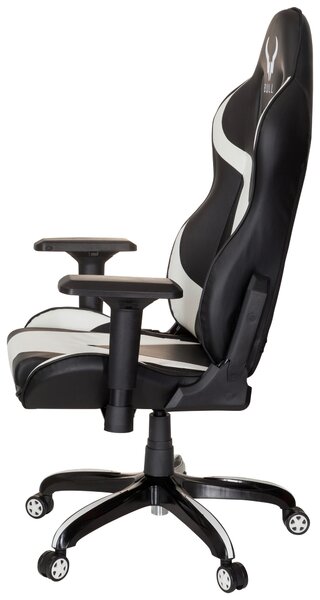 HERNÍ ŽIDLE, vzhled kůže, černá, bílá MID.YOU - Online Only kancelářské židle, Online Only